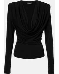 Wardrobe NYC - Draped Jersey Top - Lyst
