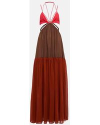 Nensi Dojaka - Cutout Cotton Maxi Dress - Lyst