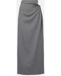 Max Mara - Jupe Longue En Laine Et Soie - Lyst