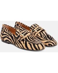 Tod's - T Ring Printed Calf Hair Loafers - Lyst