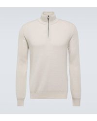Brioni - Cashmere, Wool, And Silk Half-zip Sweater - Lyst