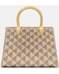 BVLGARI - Serpentine Duo Small Embellished Suede Top-Handle Bag - Lyst