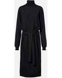 Lemaire - Turtleneck Wool-Blend Midi Dress - Lyst