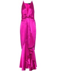 Tom Ford Esclusiva Mytheresa - Abito lungo in raso di seta - Viola