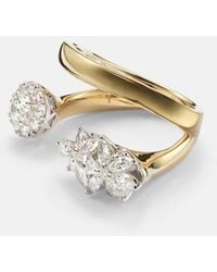 YEPREM - Anillo Golden Strada De Oro Amarillo Y Blanco De 18 Ct Con Diamantes - Lyst
