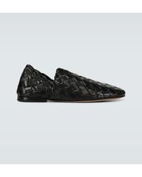 Bottega Veneta - Leather Intrecciato Slippers - Lyst