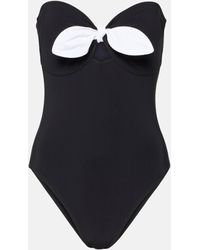 Karla Colletto - Alula Bow-detail Bandeau Swimsuit - Lyst
