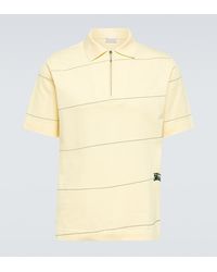 Burberry - Ekd Striped Cotton Pique Polo Shirt - Lyst