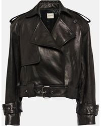 Khaite - Hammond Leather Biker Jacket - Lyst
