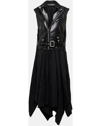 Junya Watanabe - Maxi Dress With Faux Leather Vest - Lyst