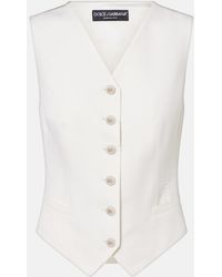 Dolce & Gabbana - Wool And Silk-Blend Vest - Lyst