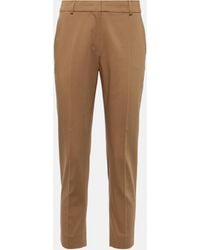 Max Mara - Lince Cropped Cotton Straight Pants - Lyst
