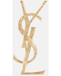 Saint Laurent - Monogram Brooch - Lyst