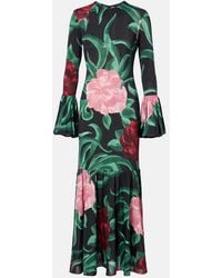 La DoubleJ - Alba Floral Jersey Midi Dress - Lyst