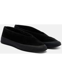 Le Monde Beryl - Apres Ski Shearling-Lined Suede Ballet Flats - Lyst