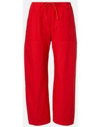 Leset - Kyoto Cropped Cotton Wide-Leg Pants - Lyst