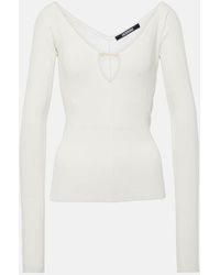 Jacquemus - Le Haut Pralu Scalloped Ribbed-Knit Top - Lyst