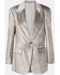 Brunello Cucinelli - Cotton-Blend Velvet Blazer - Lyst