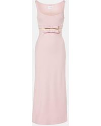 Giambattista Valli - Bow-Detail Crepe Midi Dress - Lyst