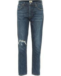 Citizens of Humanity High-Rise Skinny Jeans Liya - Blau
