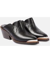 Dorothee Schumacher - Western Shine Leather Mules - Lyst