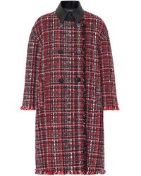 Alexander McQueen Cappotto in tweed - Rosso