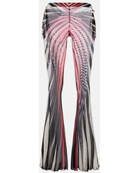 Roberto Cavalli - Printed Sheer Flared Pants - Lyst