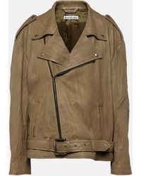 Acne Studios - Linor Oversized Belted Leather Jacket - Lyst
