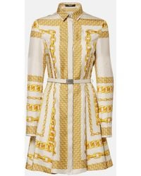 Versace - Vestido Camisero Treasure De Sarga De Seda - Lyst