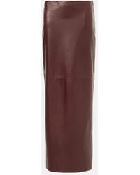 Brunello Cucinelli - Leather Maxi Skirt - Lyst
