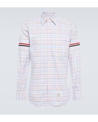 Thom Browne - Checked Cotton Poplin Armband Shirt - Lyst