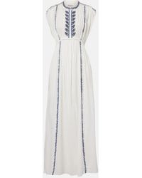 Isabel Marant - Liviane Embroidered Cotton Maxi Dress - Lyst