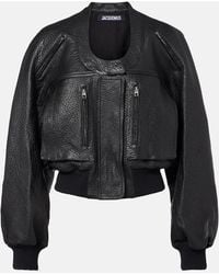 Jacquemus - Cropped Leather Jacket - Lyst