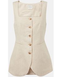 Posse - Lucille Pinstripe Linen Vest - Lyst