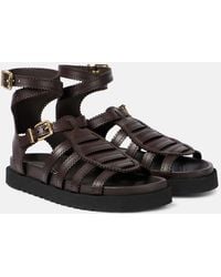 Zimmermann - Goldie Leather Gladiator Sandals - Lyst