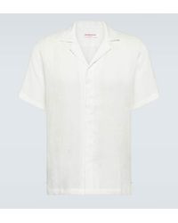 Orlebar Brown - Maitan Linen Bowling Shirt - Lyst