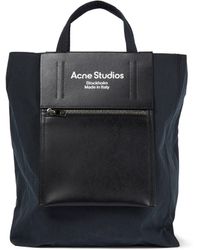 Acne Studios Baker Leather-trimmed Tote - Black