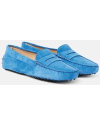 Tod's - Gommino Suede Driving Shoes - Lyst