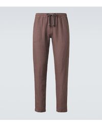 Fedeli - Linen Straight Pants - Lyst