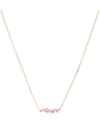 Suzanne Kalan Collar de oro rosa de 18 ct con zafiros rosas y diamantes