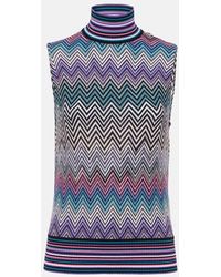Missoni - Zigzag Wool Turtleneck Sweater - Lyst