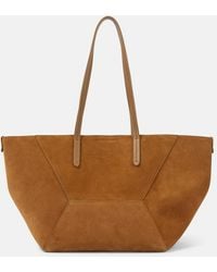 Brunello Cucinelli - Duo Large Suede Tote Bag - Lyst