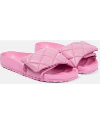 Birkenstock - Sylt Quilted Leather Slides - Lyst