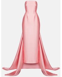Solace London - Imani Strapless Twill Gown - Lyst
