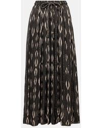Isabel Marant - Samila Pleated Printed Midi Skirt - Lyst