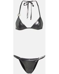 Dolce & Gabbana - Triangel-Bikini mit DG - Lyst