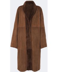 The Row - Kane Reversible Shearling-Lined Suede Coat - Lyst