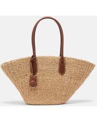Polo Ralph Lauren - Bellport Medium Raffia Basket Bag - Lyst