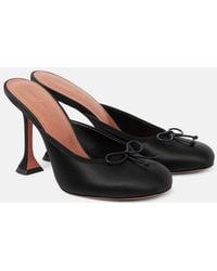 AMINA MUADDI - Mules Lila 95 Aus Satin - Lyst