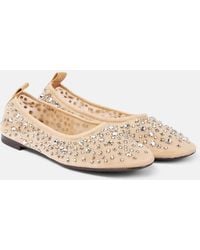 Tory Burch - Ballet Flats With Crystal Detail - Lyst